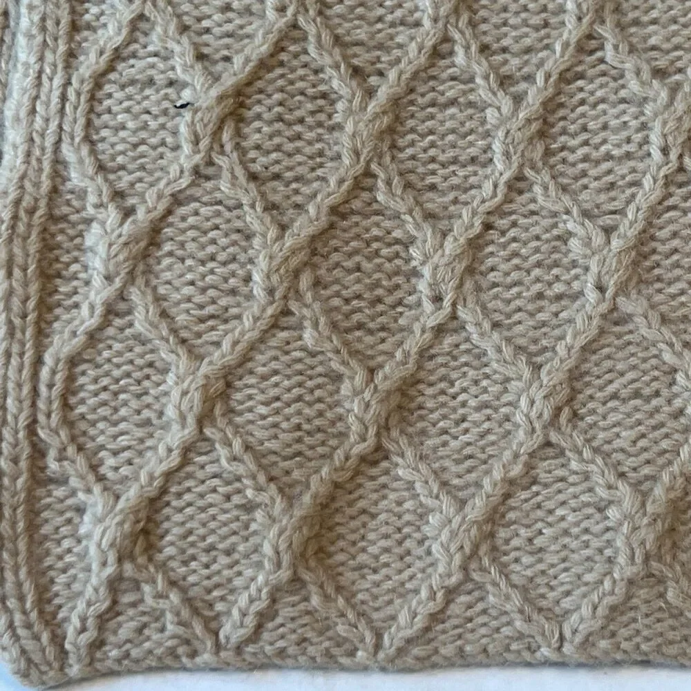 Portolano 70%Wool 30% Cashmere Beige Scarf 12 X 60 NWT💖Great gift💖💖